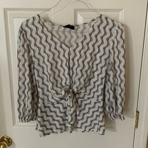 Black and white blouse